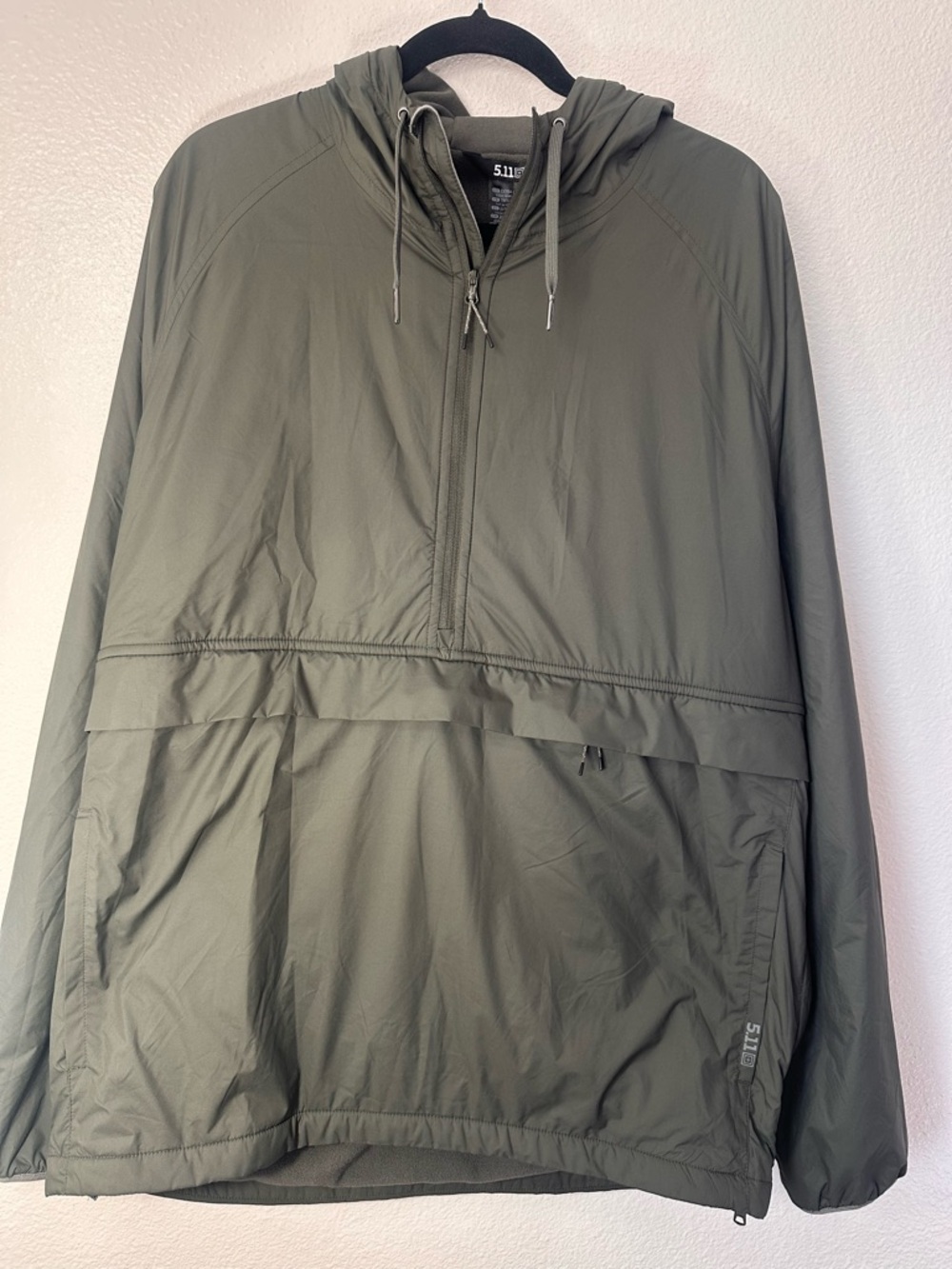 5.11 Tactical Olive Green Hooded Windbreaker Anorak
